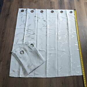 Elegant Silver Floral Curtains